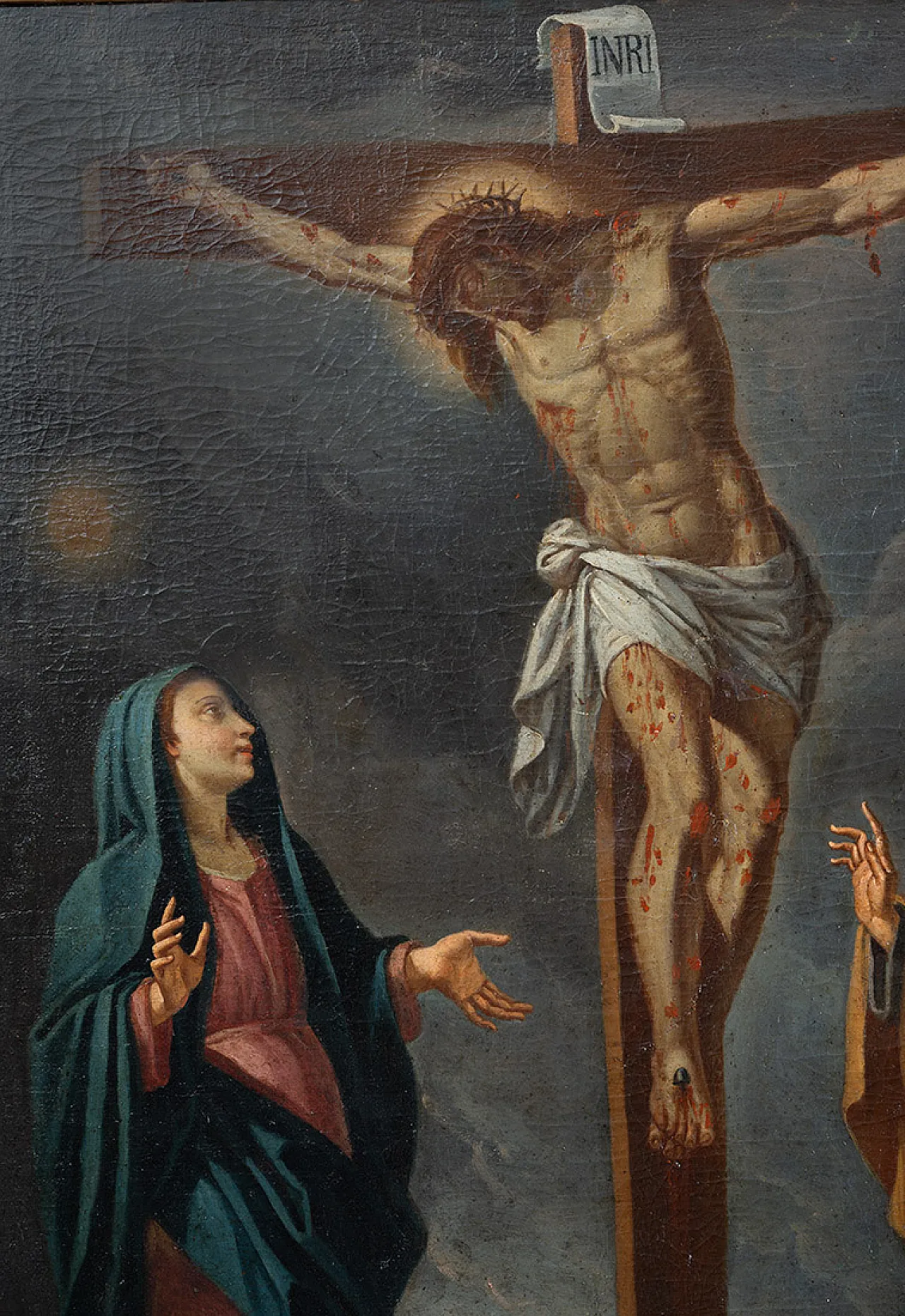 Crucifixion of Christ, oil painting on canvas , 18th century 2