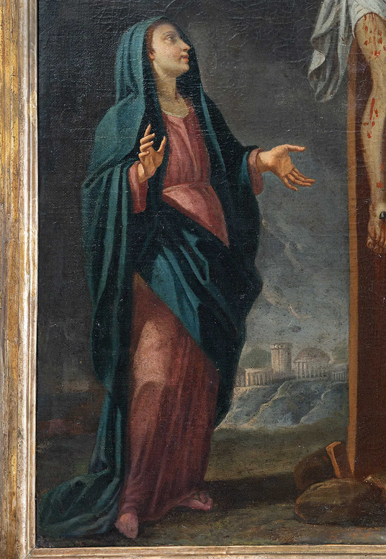 Crucifixion of Christ, oil painting on canvas , 18th century 3