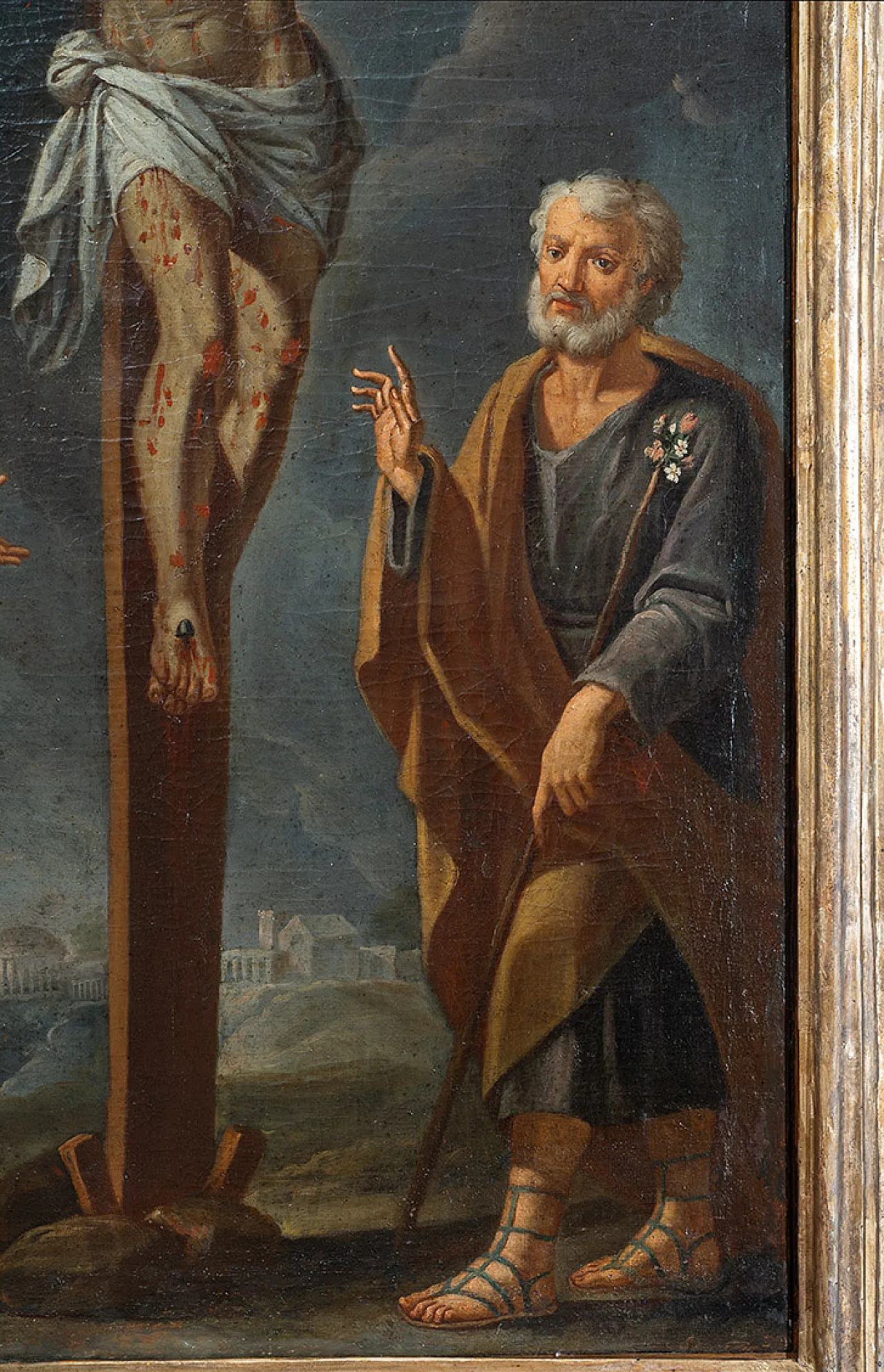 Crucifixion of Christ, oil painting on canvas , 18th century 4