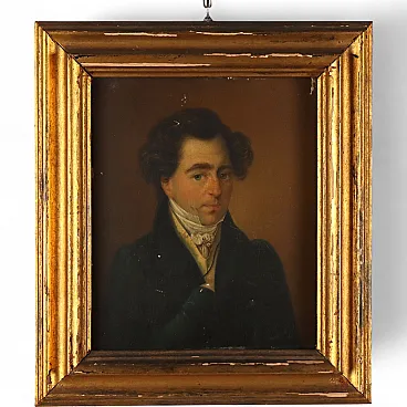 Painting Portrait of a Nobleman, oil on panel, 19th century