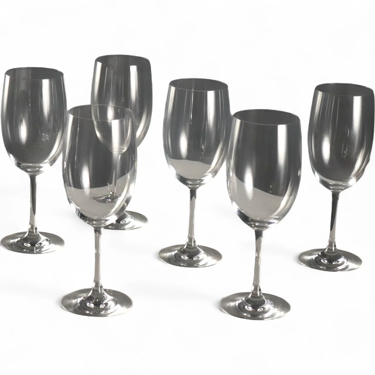 6 Baccarat crystal wine glasses, 20th century 8