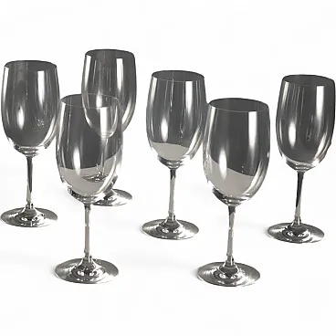 6 Baccarat crystal wine glasses, 20th century