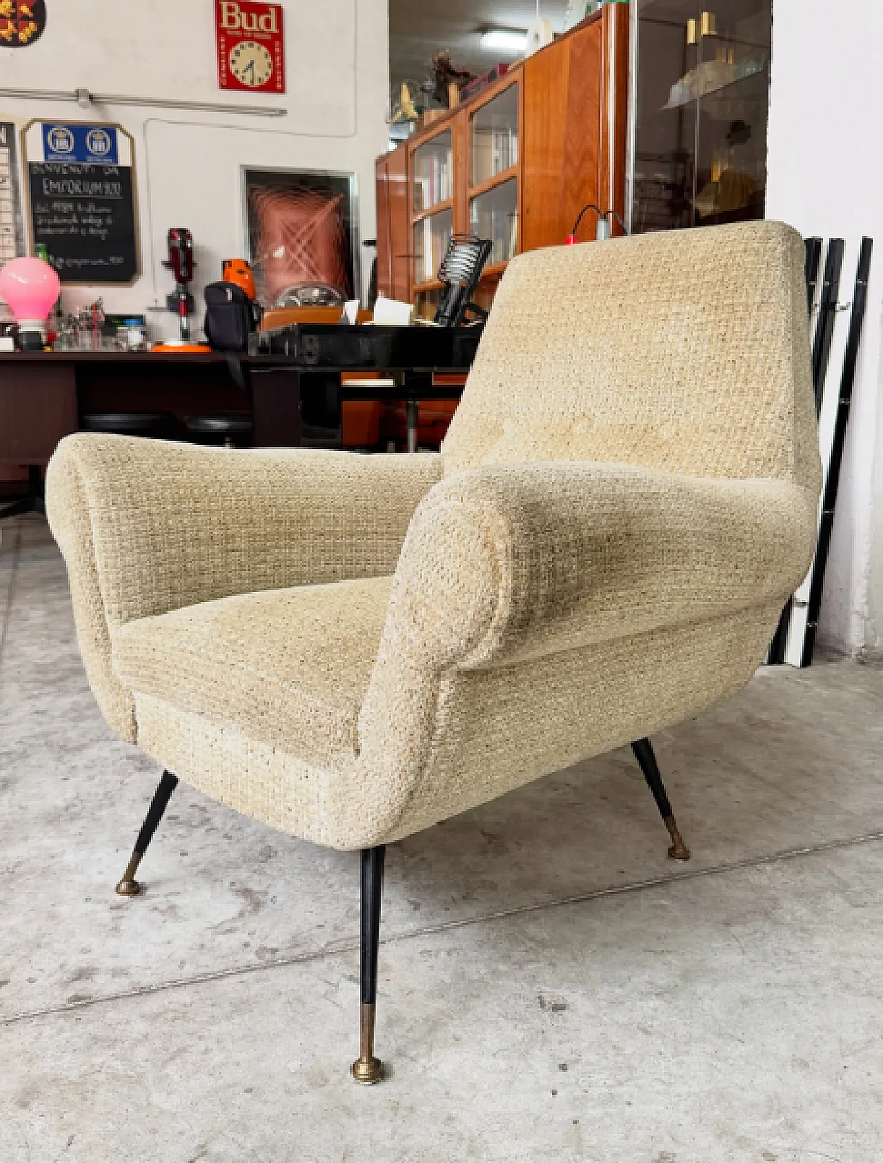Pair of Gigi Radice armchairs for Minotti, 1950s 6