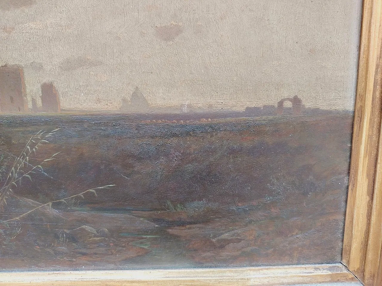Paesaggio olio su tavola di Ettore Cumbo, '800 1