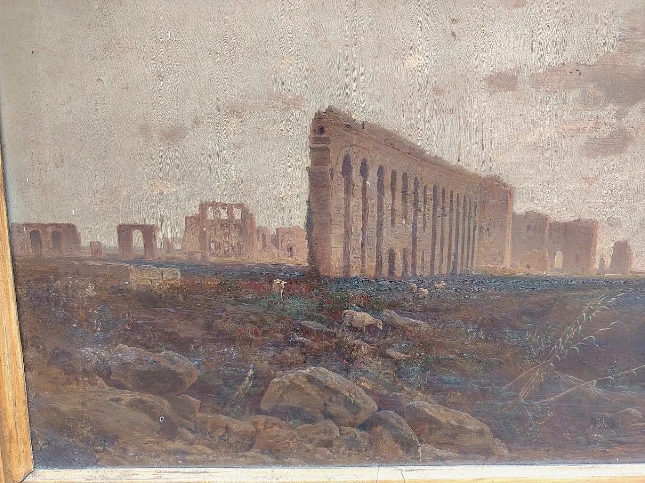 Paesaggio olio su tavola di Ettore Cumbo, '800 2