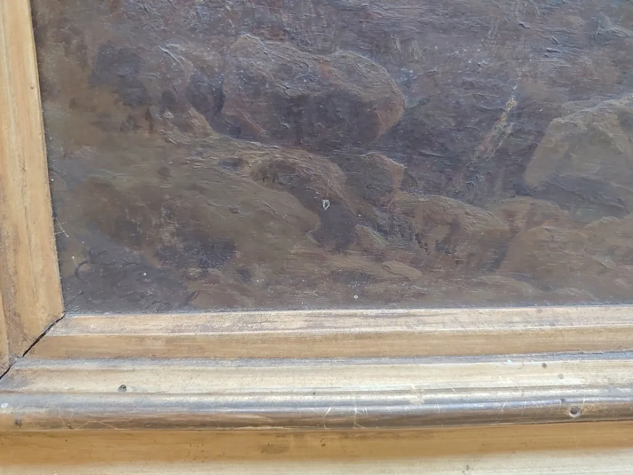Paesaggio olio su tavola di Ettore Cumbo, '800 3