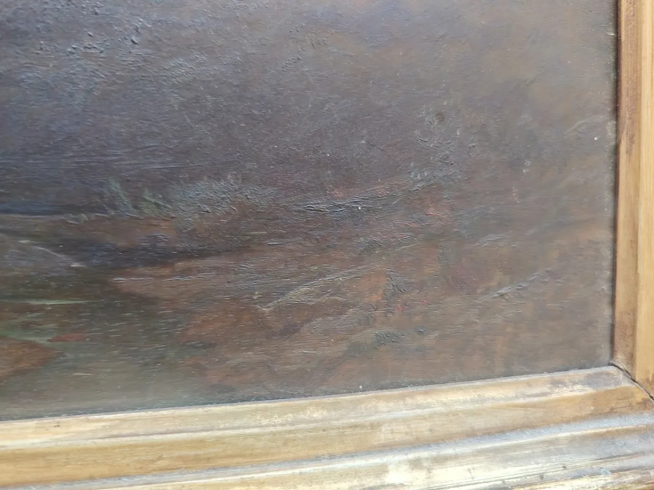 Paesaggio olio su tavola di Ettore Cumbo, '800 4