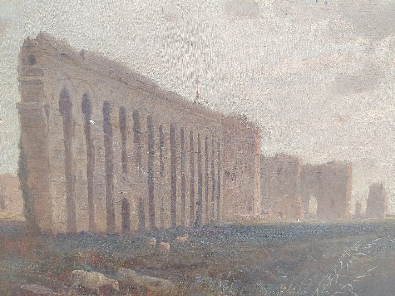 Paesaggio olio su tavola di Ettore Cumbo, '800 5