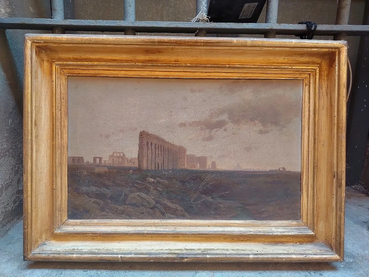 Paesaggio olio su tavola di Ettore Cumbo, '800 10