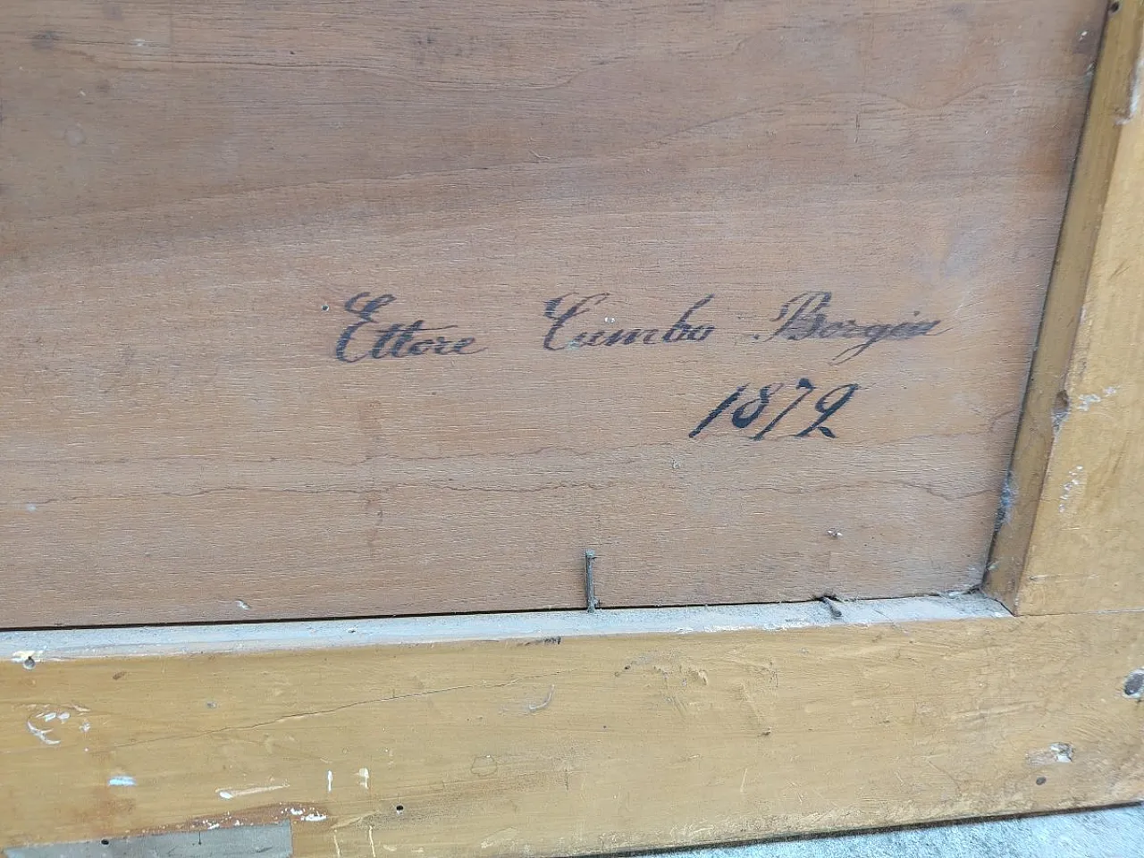 Paesaggio olio su tavola di Ettore Cumbo, '800 11