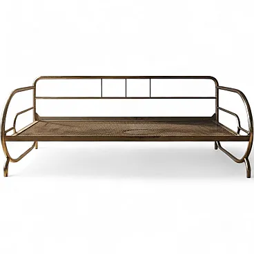 Telaio del divano letto in acciaio tubolare cromato, metà '900