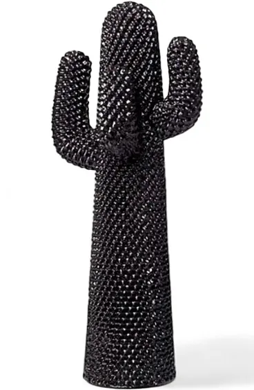 Black Cactus cloth hanger by Gufram in ceramic, 1980s