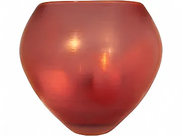 Amber Incisi vase signed by Paolo Venini, 1956