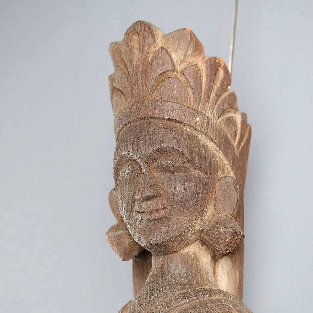 Deity female figure wooden sculpture, 20th century 4