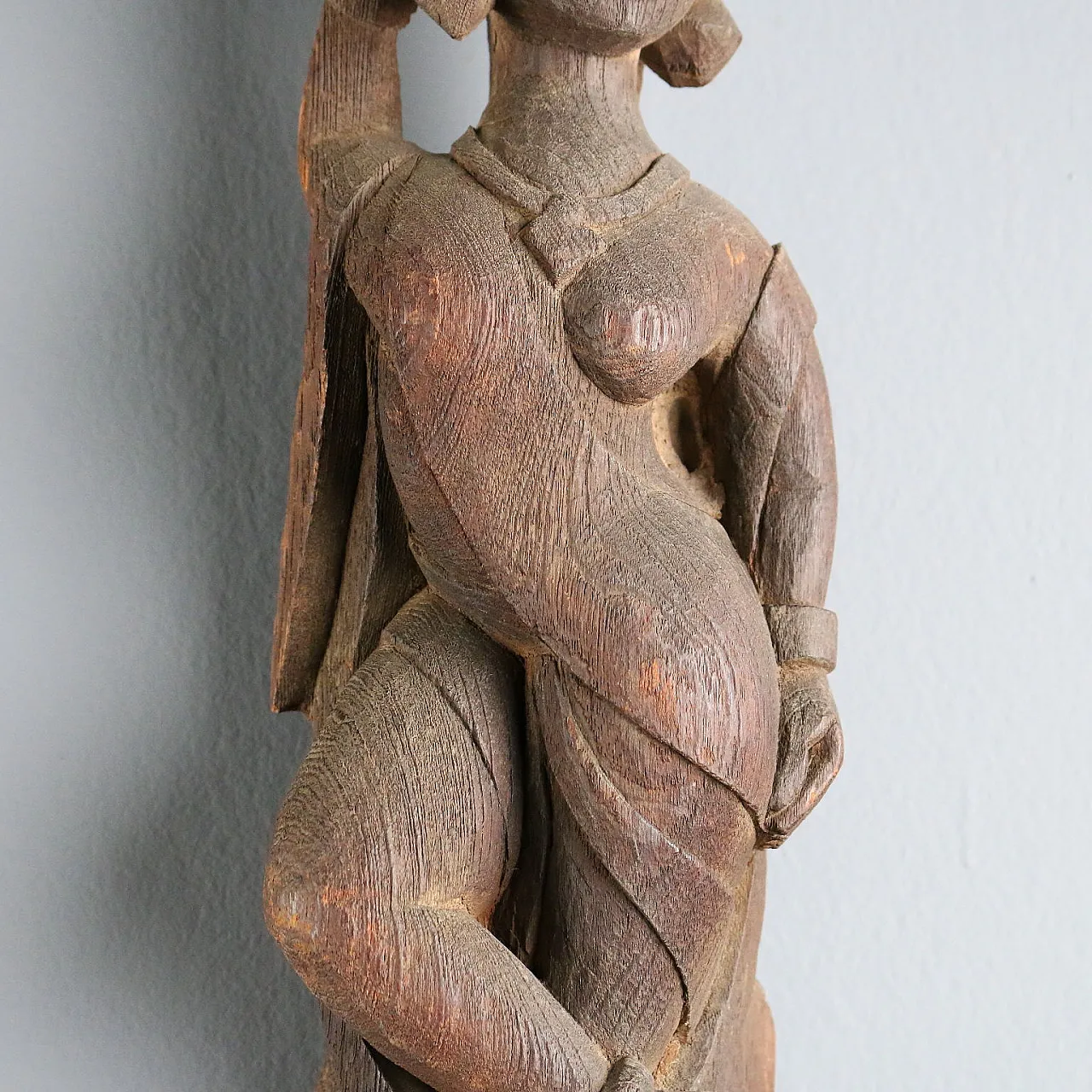 Deity female figure wooden sculpture, 20th century 5