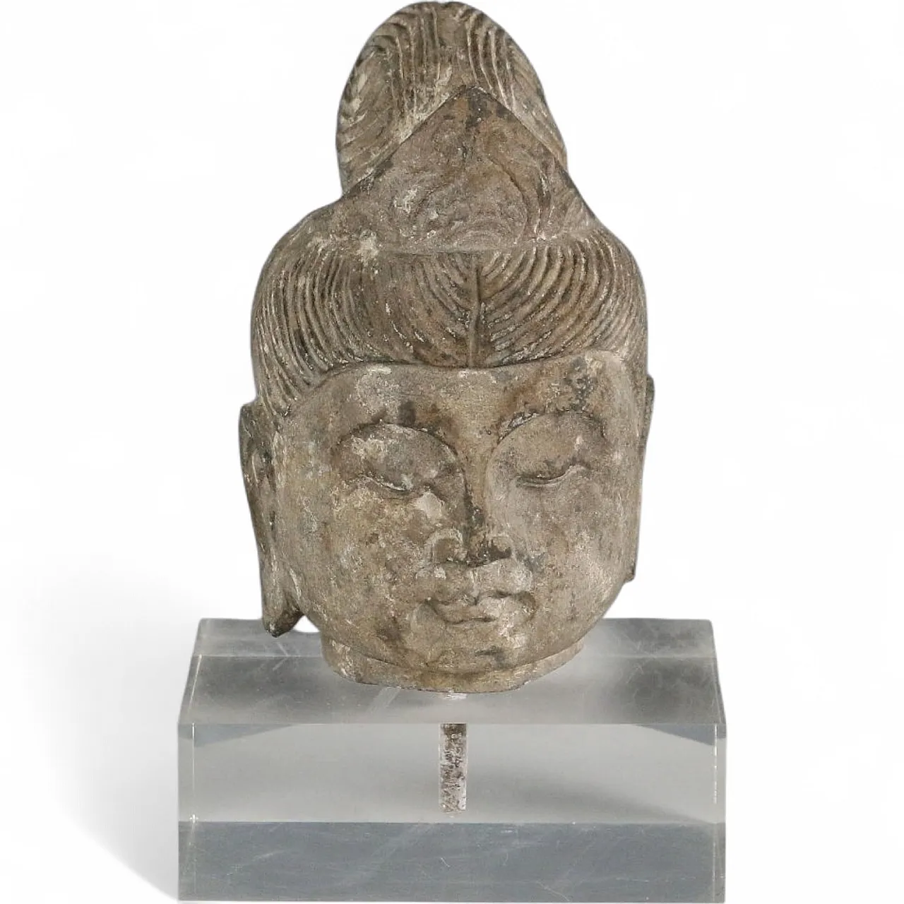 Buddha, scultura in pietra e plexiglass, '900 9