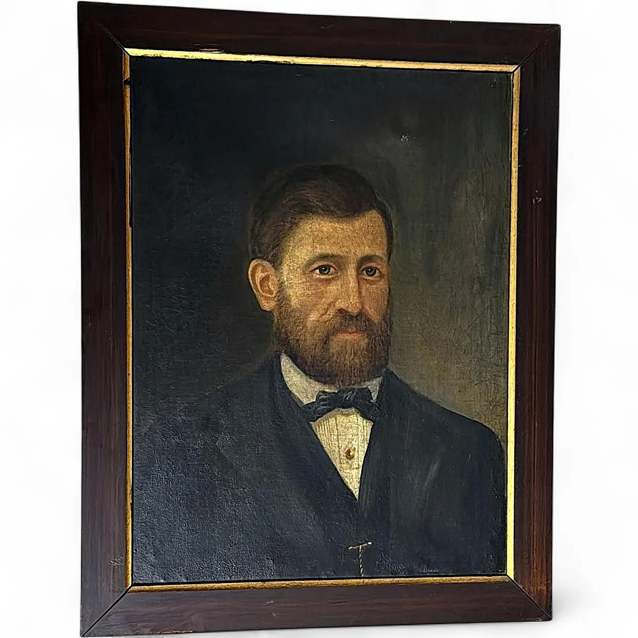 Academic portrait of an elegant gentleman, oil on canvas, 19th century 21