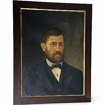 Academic portrait of an elegant gentleman, oil on canvas, 19th century
