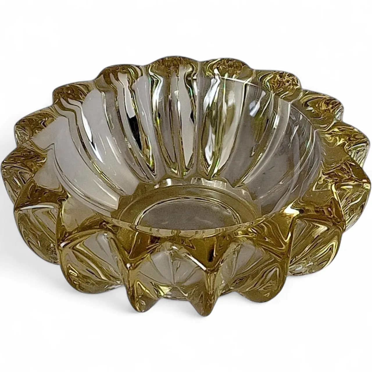Art Deco molded glass bowl attributed to Pierre D'Avesn, 1930s 20