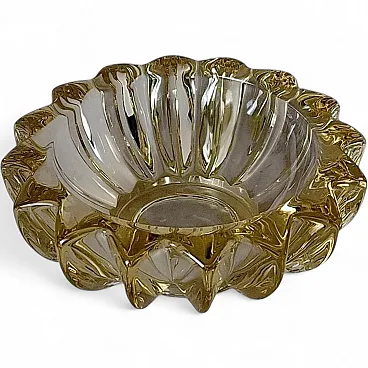 Art Deco molded glass bowl attributed to Pierre D'Avesn, 1930s
