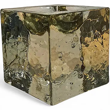 Ashtray in Murano glass with cube ice effect by PoliArte Murano, 1960s