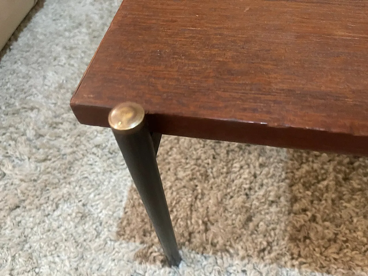 Mid-Century Modern Square Coffee Table by Mobili Pizzetti Roma, Italy, 1960s 3