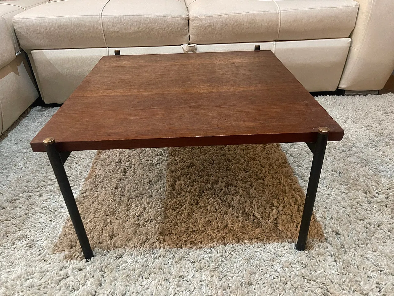 Mid-Century Modern Square Coffee Table by Mobili Pizzetti Roma, Italy, 1960s 5