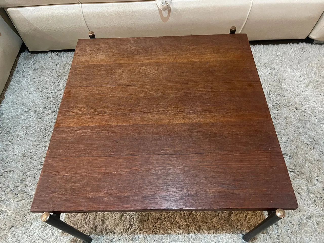 Mid-Century Modern Square Coffee Table by Mobili Pizzetti Roma, Italy, 1960s 6