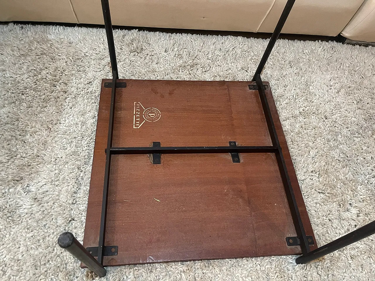 Mid-Century Modern Square Coffee Table by Mobili Pizzetti Roma, Italy, 1960s 8