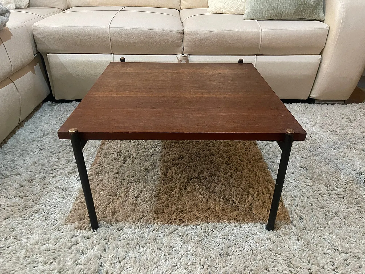 Mid-Century Modern Square Coffee Table by Mobili Pizzetti Roma, Italy, 1960s 9