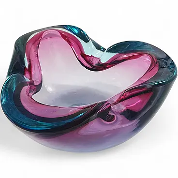 Ashtray in uranium Murano glass by Flavio Poli for Seguso, 1960s