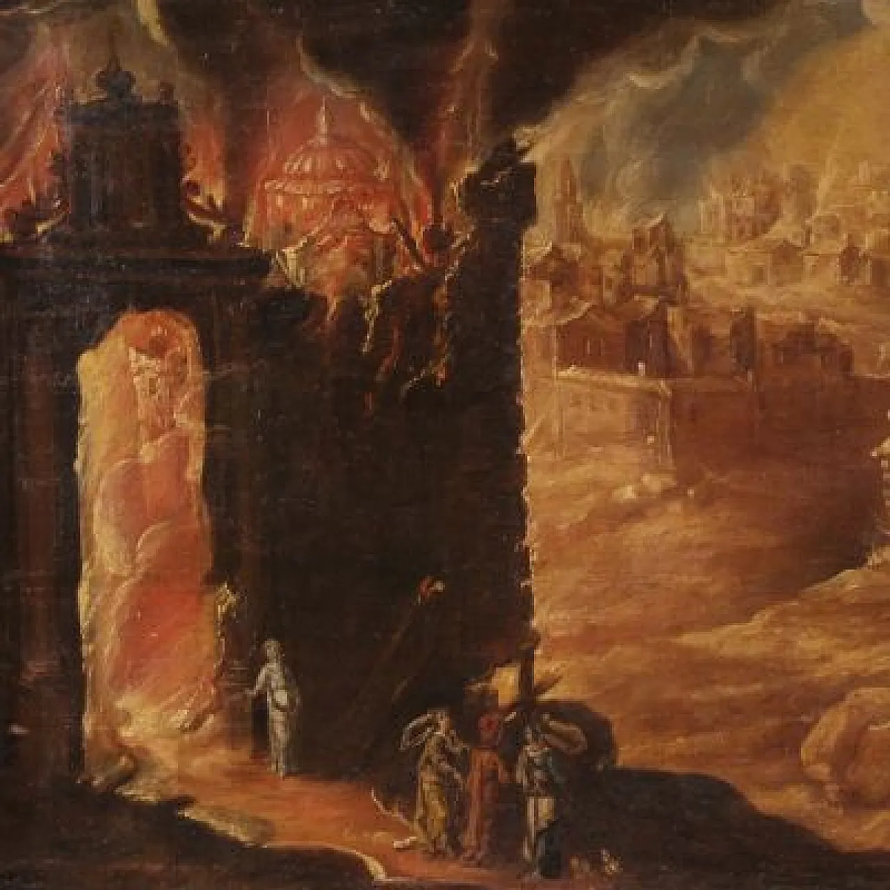 Diogo Pereira attr., Lot and his family fleeing Sodom, 17th century 2