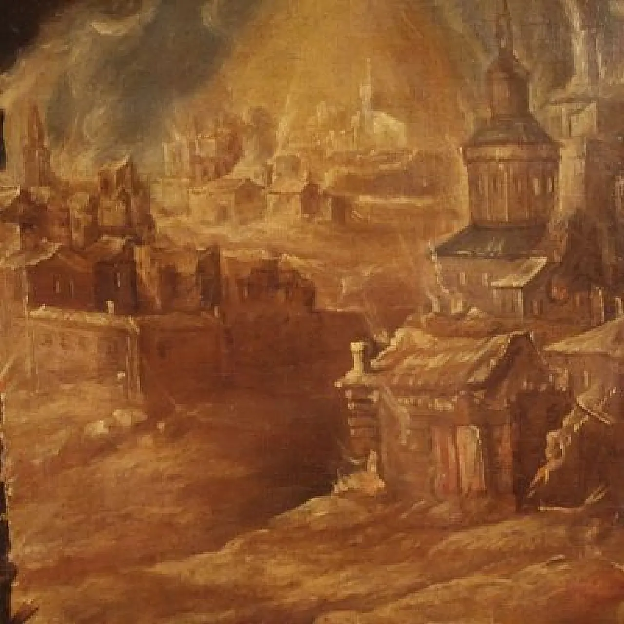 Diogo Pereira attr., Lot and his family fleeing Sodom, 17th century 7
