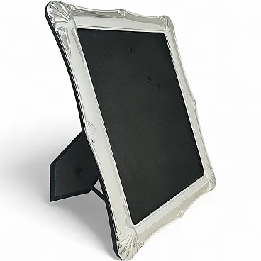 Silver-plated and glass photo frame with shell motifs, 1970s