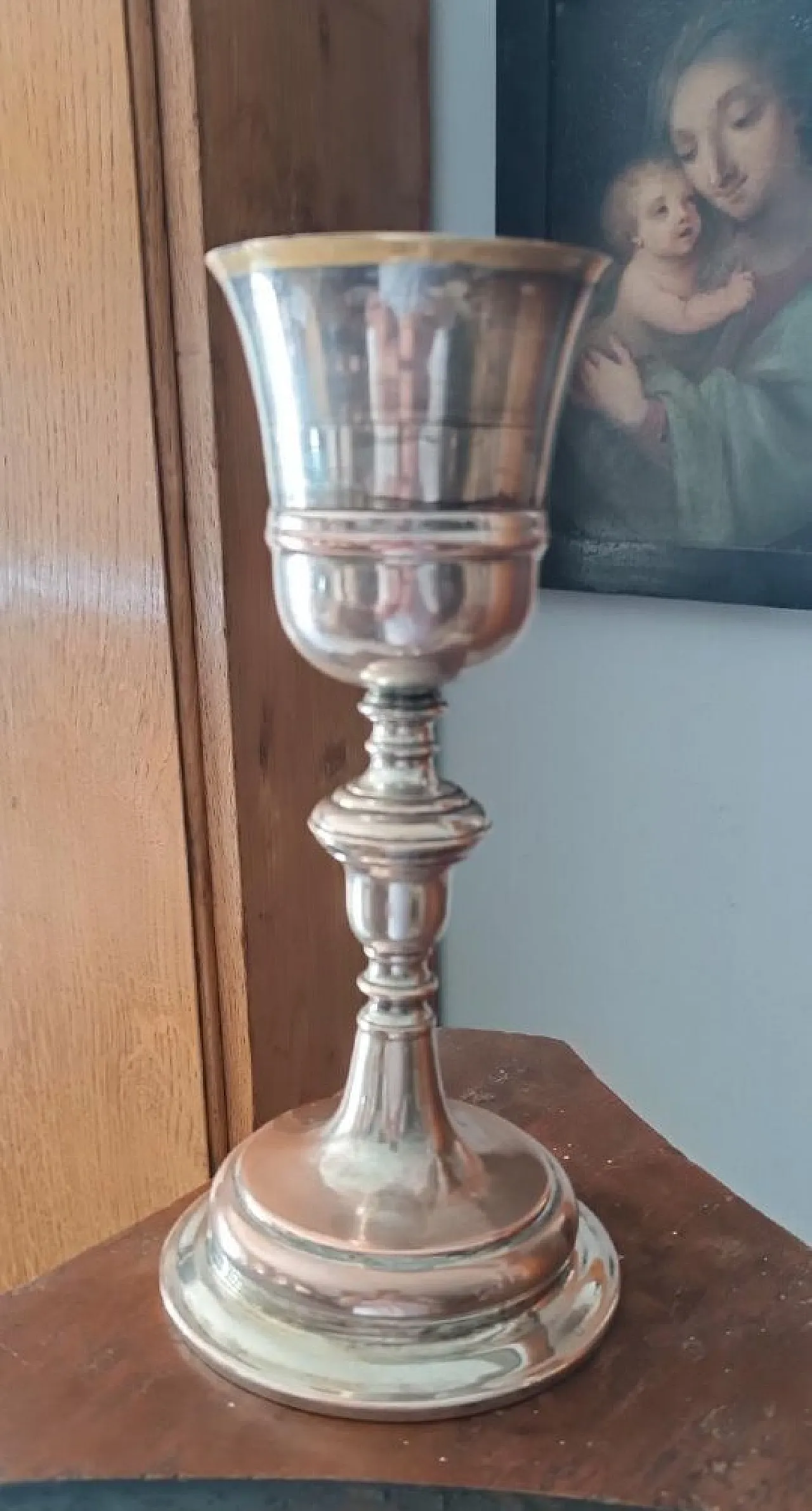 Calice in rame e ottone argentati, '800 1