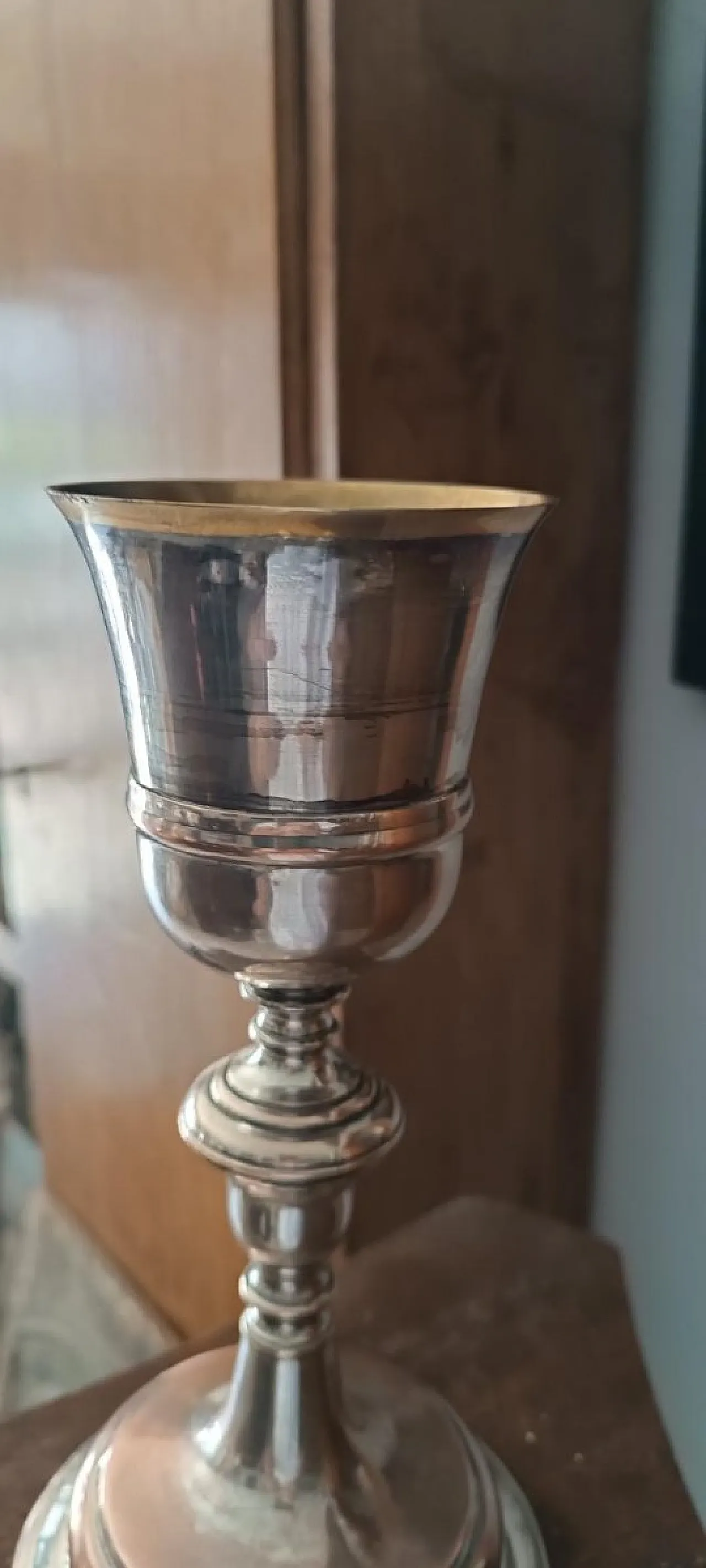 Calice in rame e ottone argentati, '800 4
