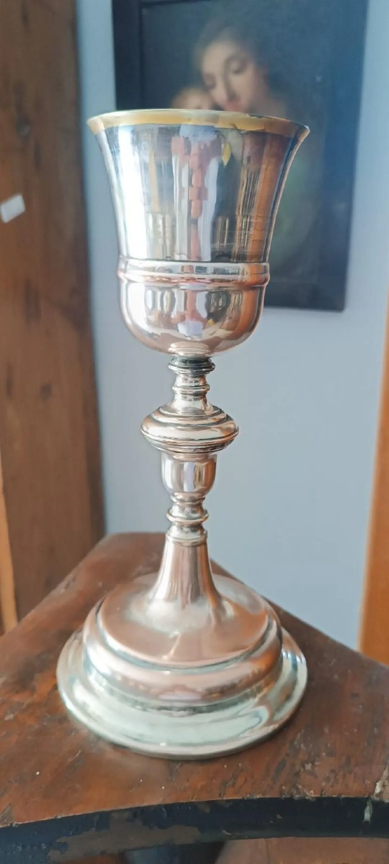 Calice in rame e ottone argentati, '800 6