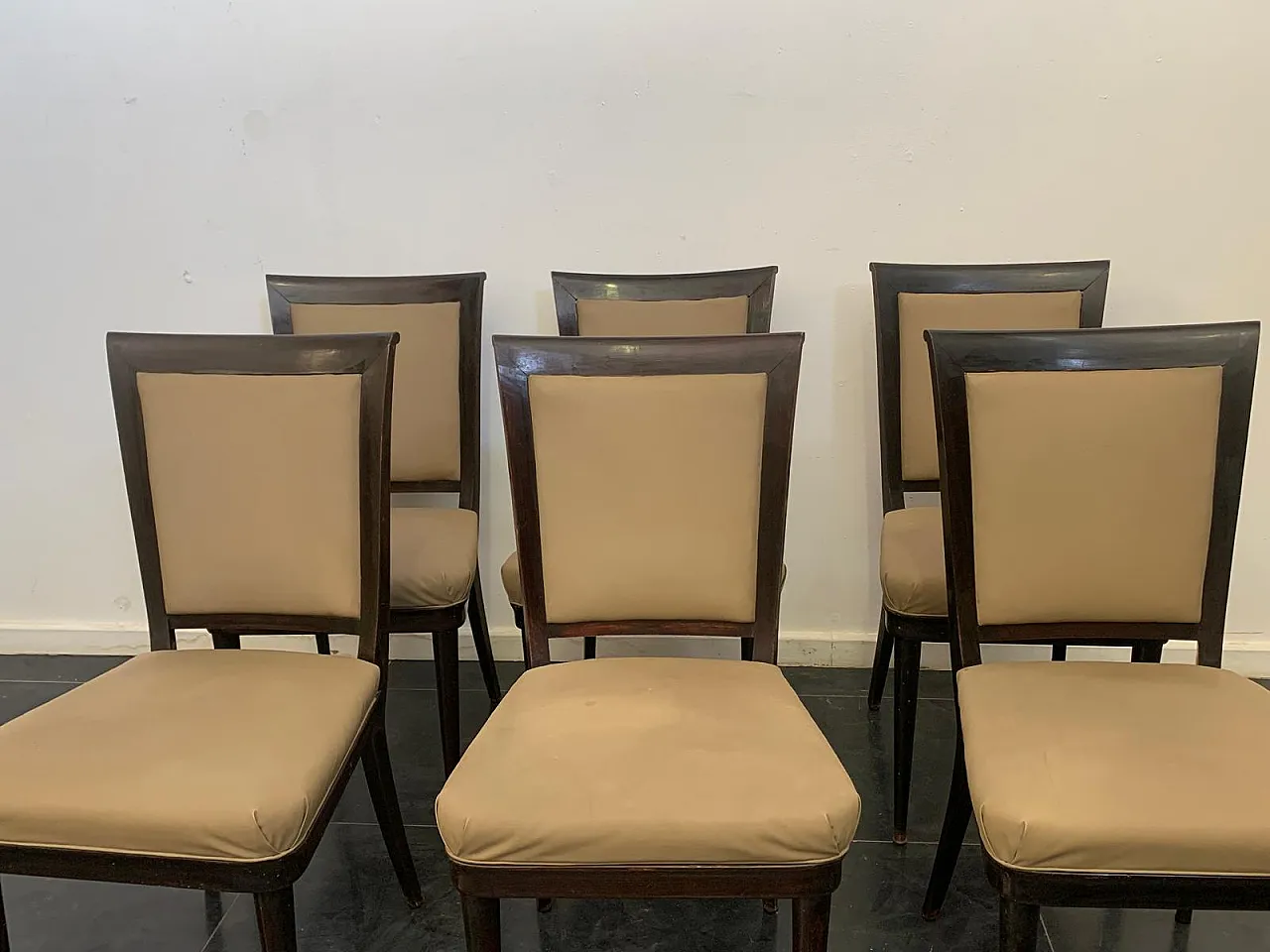 Brass Pointed Chairs by Vittorio Dassi for Dassi Mobili Moderni, 1950s 11