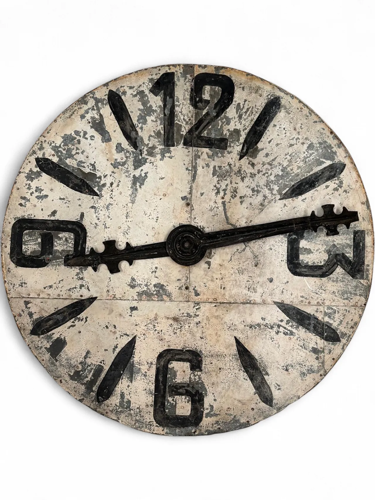 Tower clock in wood and galvanized sheet metal, 20th century 6