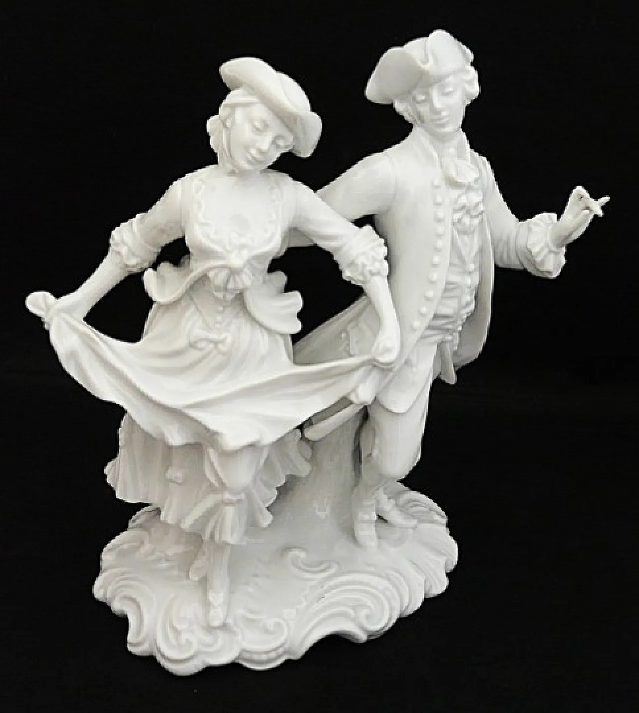 figurine of Dancers, Capodimonte porcelain by Ginori, 1970s 1