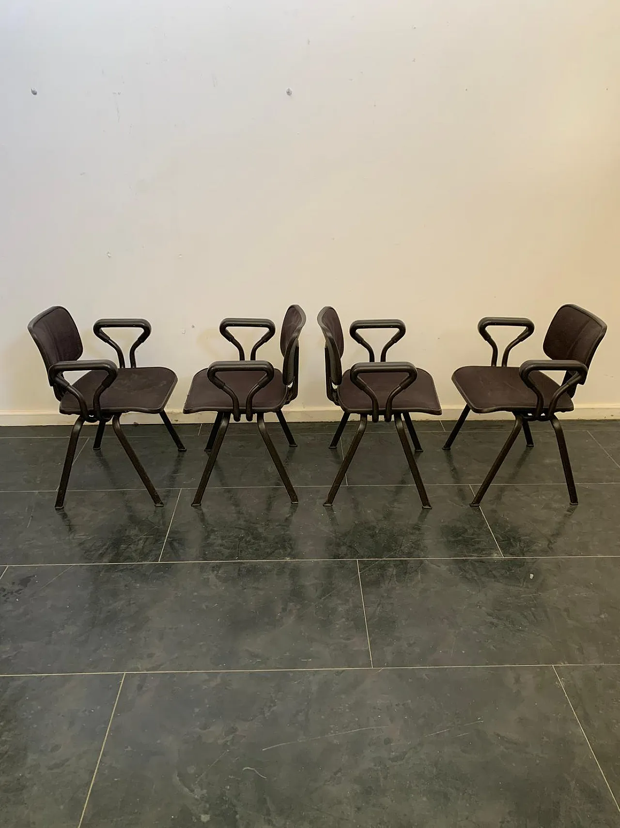 4 Synthesis Series Edys Chairs by Ettore Sottsass for Olivetti, 1970s 4