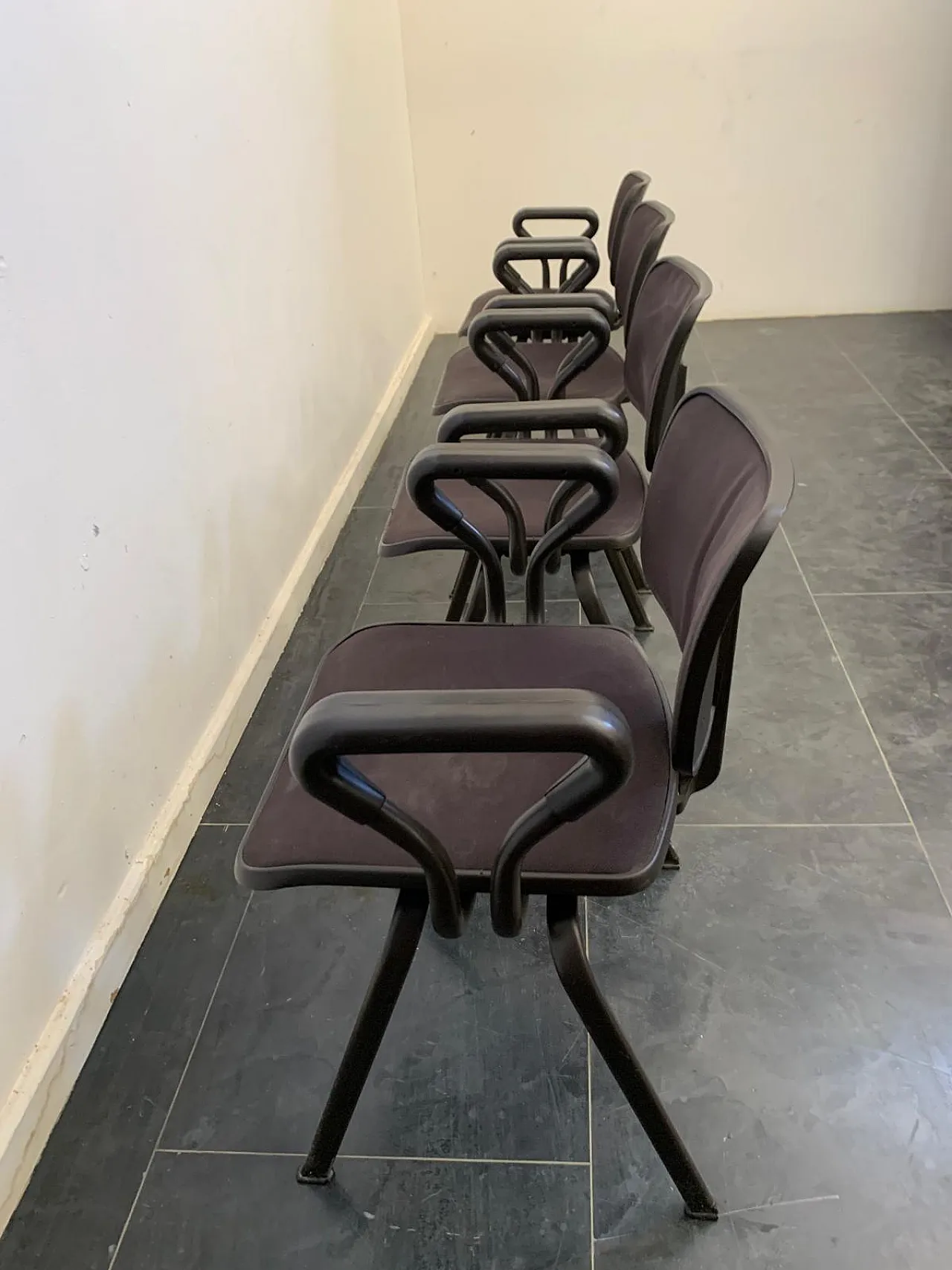 4 Synthesis Series Edys Chairs by Ettore Sottsass for Olivetti, 1970s 9