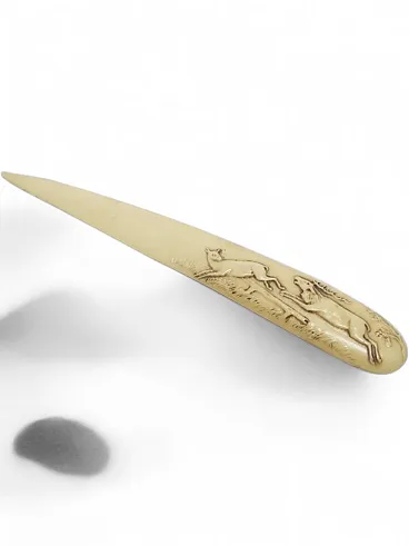 Art Nouveau Style Figurative Letters Knife, Poland, 1900s