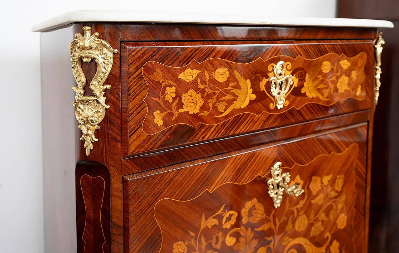Napoleon III secretaire in precious exotic woods and bronze, 19th c. 4