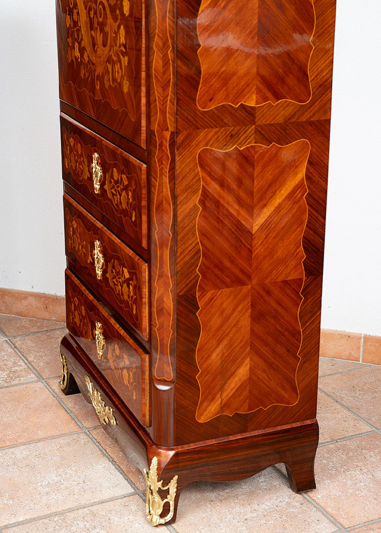 Napoleon III secretaire in precious exotic woods and bronze, 19th c. 5