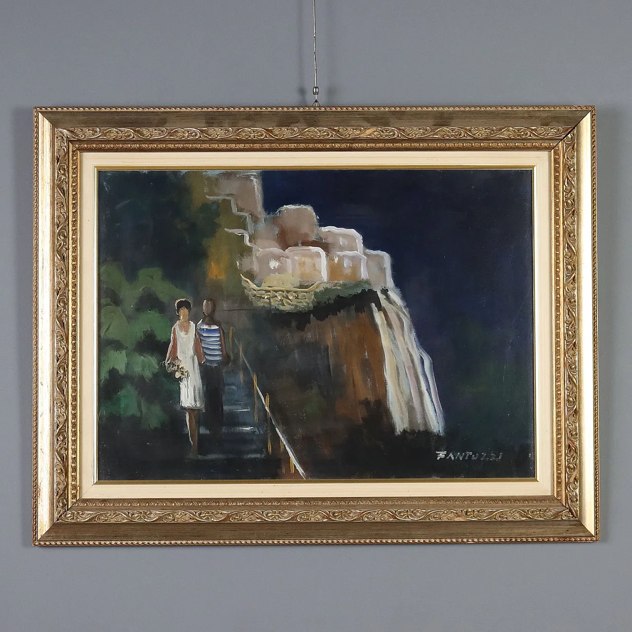 Painting by Eliano Fantuzzi, oil on canvas, 20th century 1