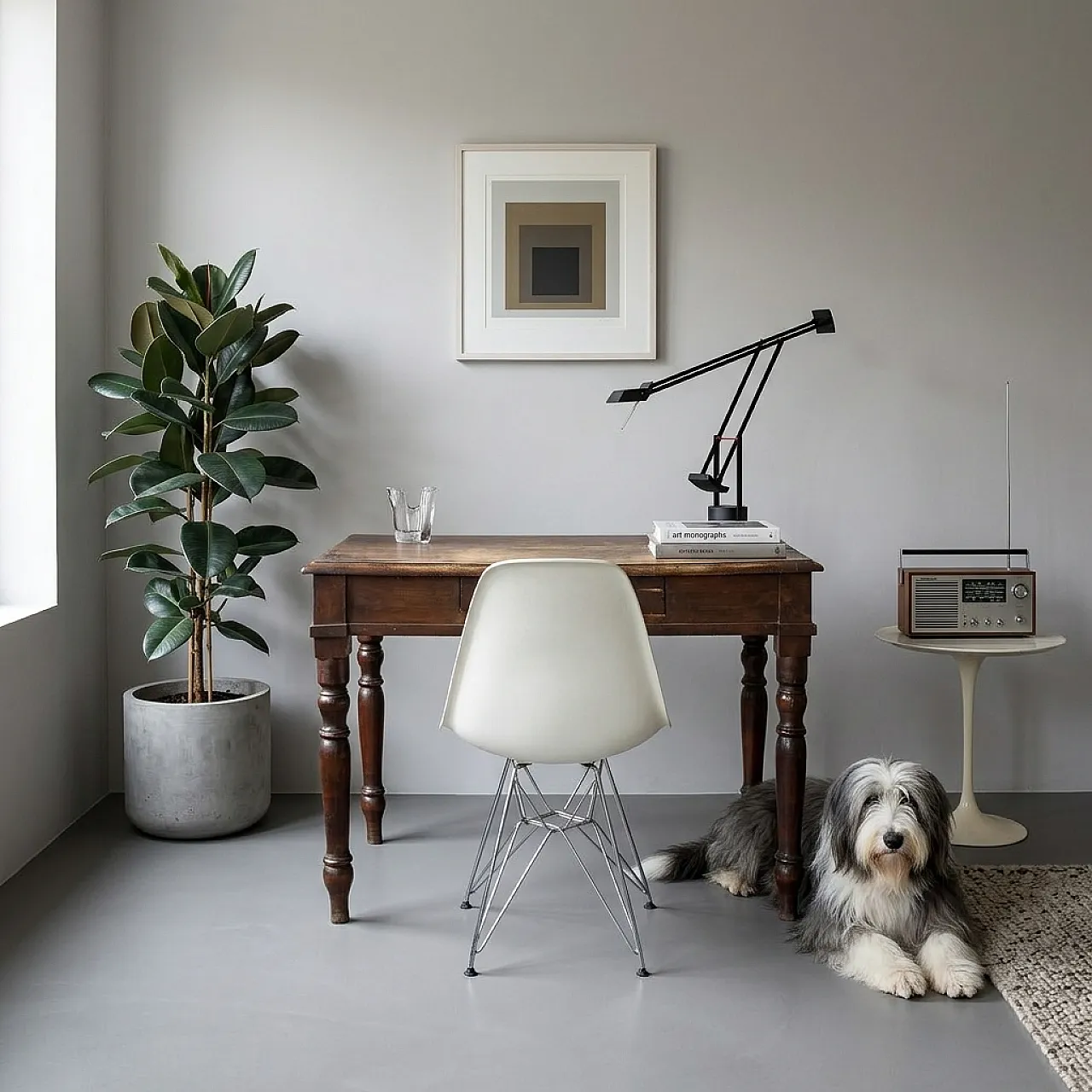 Walnut writing desk with turned legs, 19th century 2