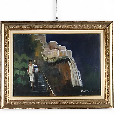 Painting by Eliano Fantuzzi, oil on canvas, 20th century