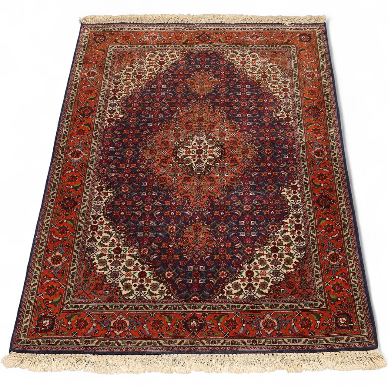 Tabriz rug in cotton, wool and silk, late 20th century 8