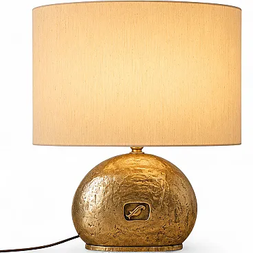 Grande lampada italiana anni ’70 in fusione di ottone